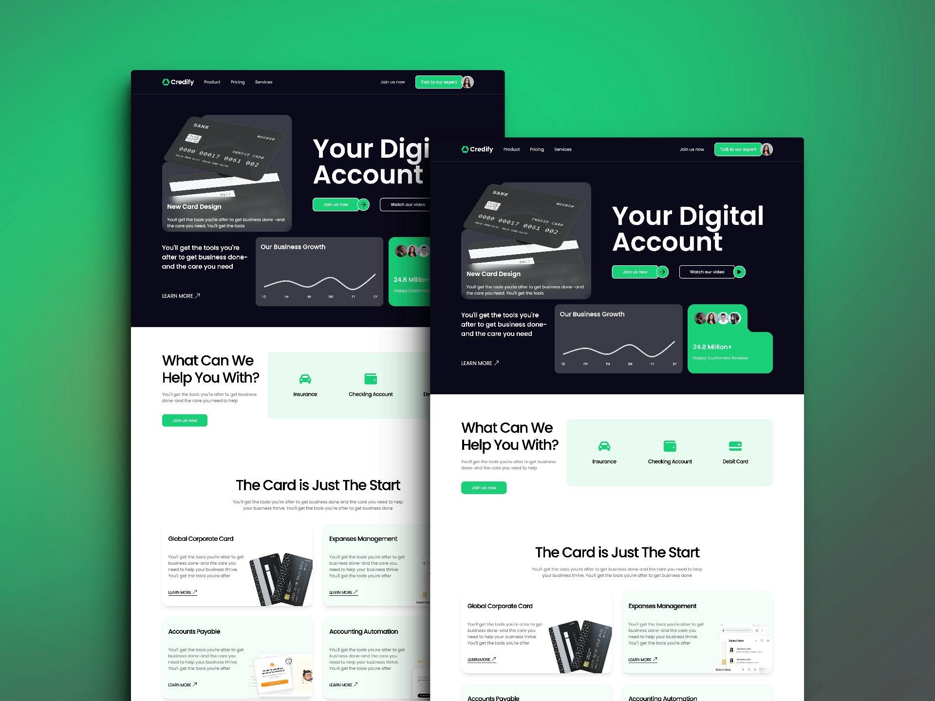 Credify - Free SAAS landing page template built in Next.js and TailwindCSS